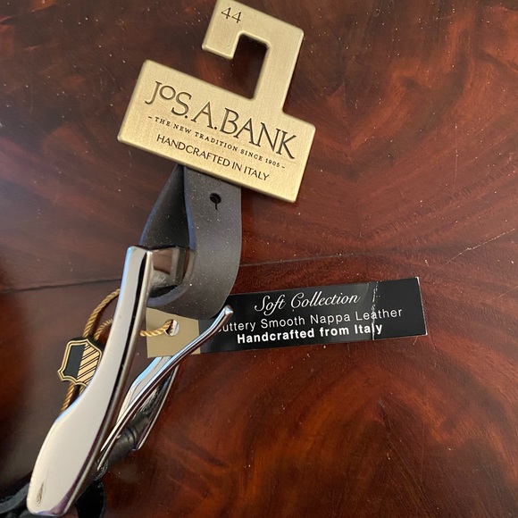 Jos. A. Bank Italian Soft Leather Black Belt Size 44 New with Tag - Picture 2 of 9